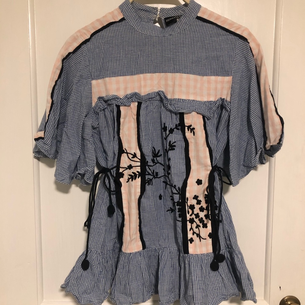 Ruffled Gingham Top - image 2